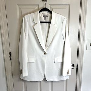 H&M Single Breasted one button Blazer Jacket White Size Medium